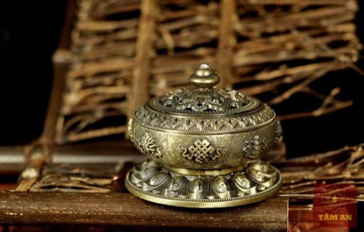 Lư xông trầm hương khắc hoa văn bát cát tường loại nhỏ - Ảnh 5
