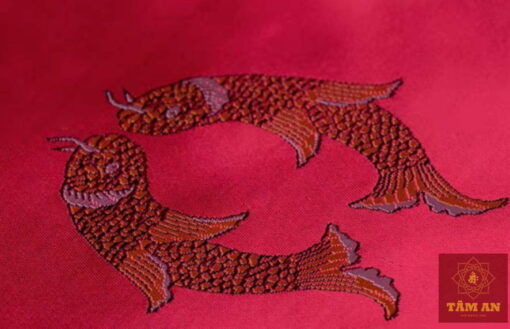 Khăn khata loại đẹp in hình bát cát tường (5 màu) - Ảnh 10